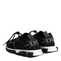 Dolce & Gabbana Black White Logo Sorrento Sneakers Shoes