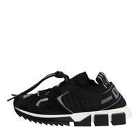 Dolce & Gabbana Black White Logo Sorrento Sneakers Shoes