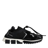 Dolce & Gabbana Black White Logo Sorrento Sneakers Shoes