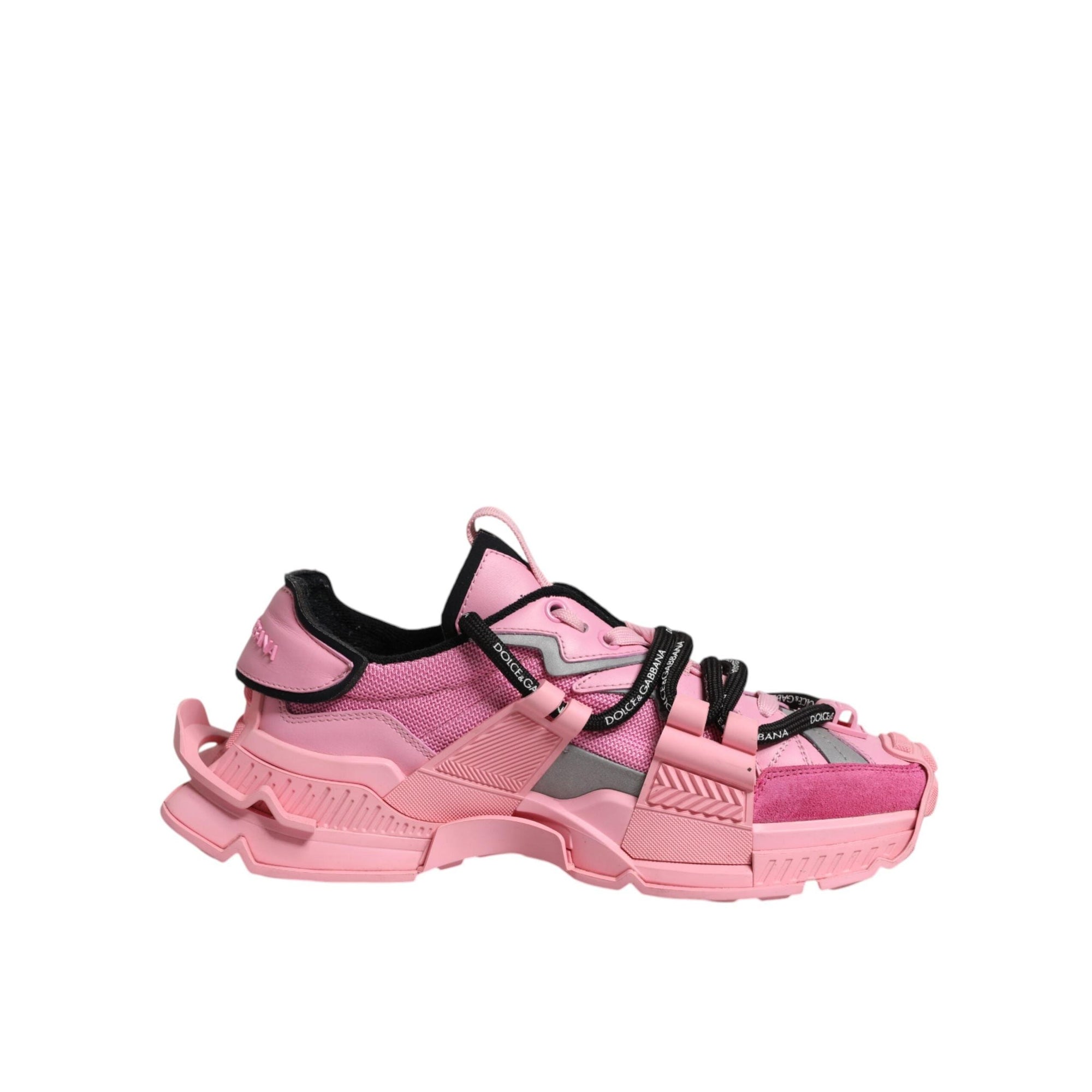 Dolce &amp; Gabbana Pink Low Top Space Women Sneakers Shoes