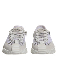 Dolce & Gabbana White Mesh NS1 Low Top Sports Sneaker Shoes