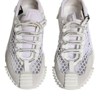 Dolce & Gabbana White Mesh NS1 Low Top Sports Sneaker Shoes