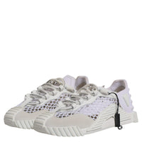 Dolce & Gabbana White Mesh NS1 Low Top Sports Sneaker Shoes