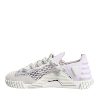 Dolce & Gabbana White Mesh NS1 Low Top Sports Sneaker Shoes