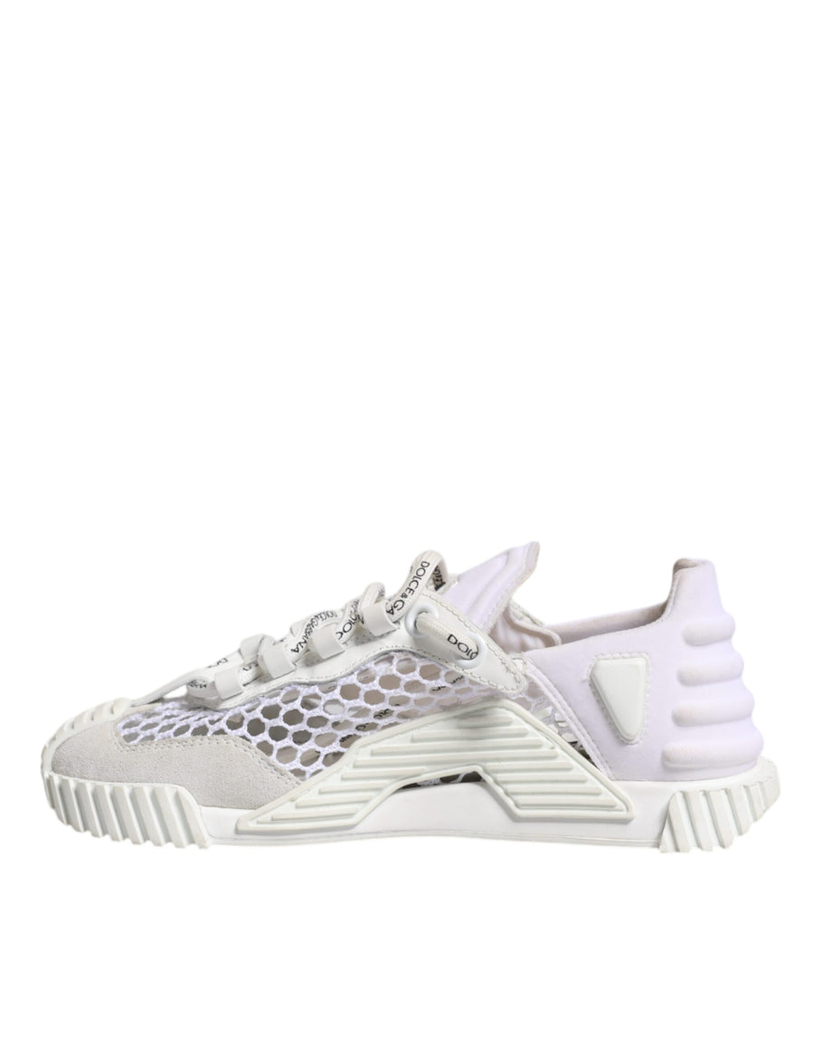 Dolce & Gabbana White Mesh NS1 Low Top Sports Sneaker Shoes