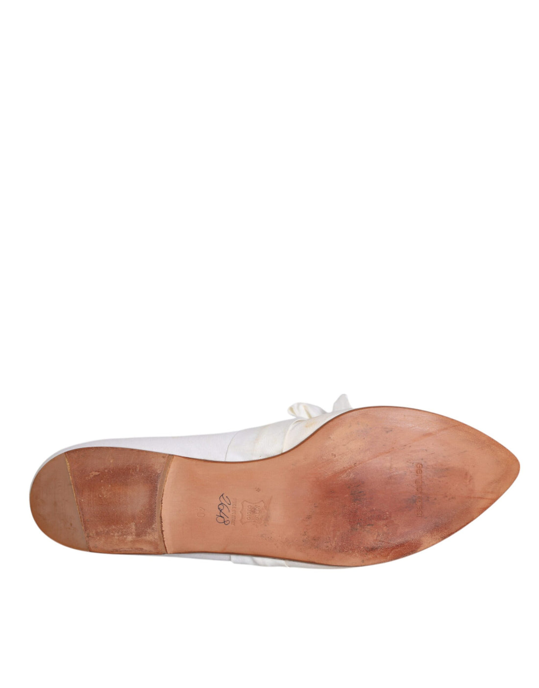 Dolce & Gabbana White Ribbon Fabric Ballerina Flats Shoes