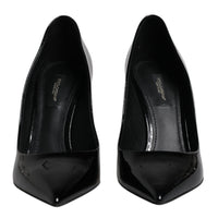 Dolce & Gabbana Black Patent Leather High Heels Pumps Shoes