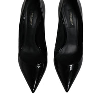 Dolce & Gabbana Black Patent Leather High Heels Pumps Shoes