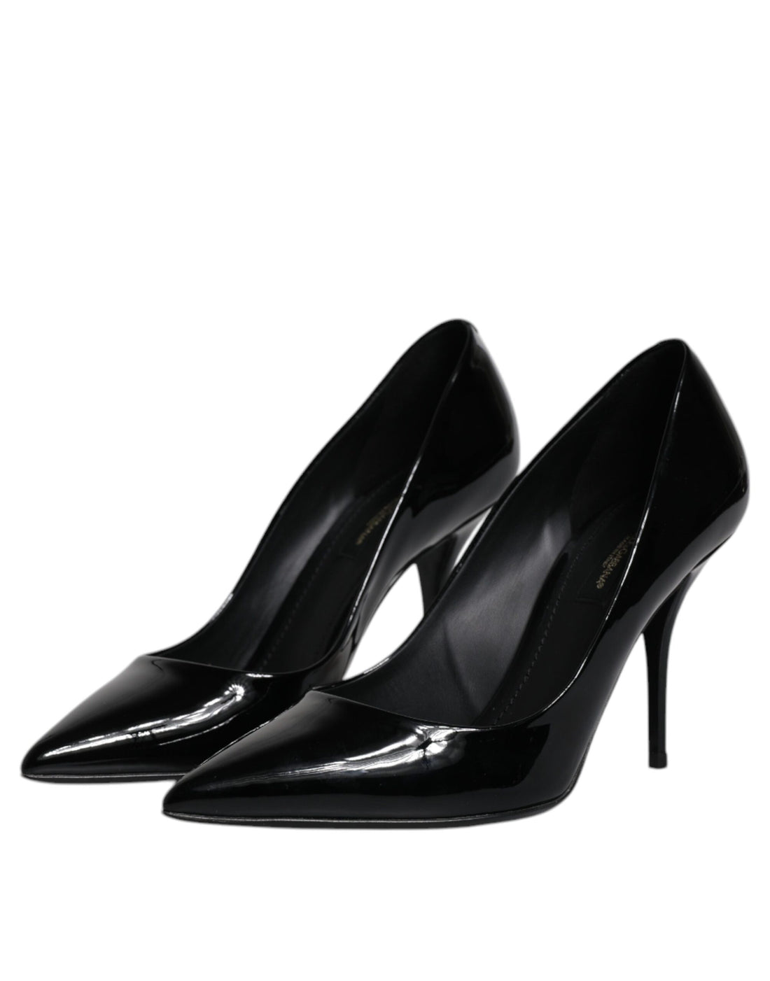 Dolce & Gabbana Black Patent Leather High Heels Pumps Shoes