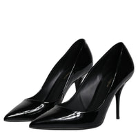 Dolce & Gabbana Black Patent Leather High Heels Pumps Shoes