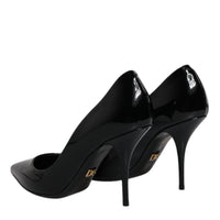 Dolce & Gabbana Black Patent Leather High Heels Pumps Shoes