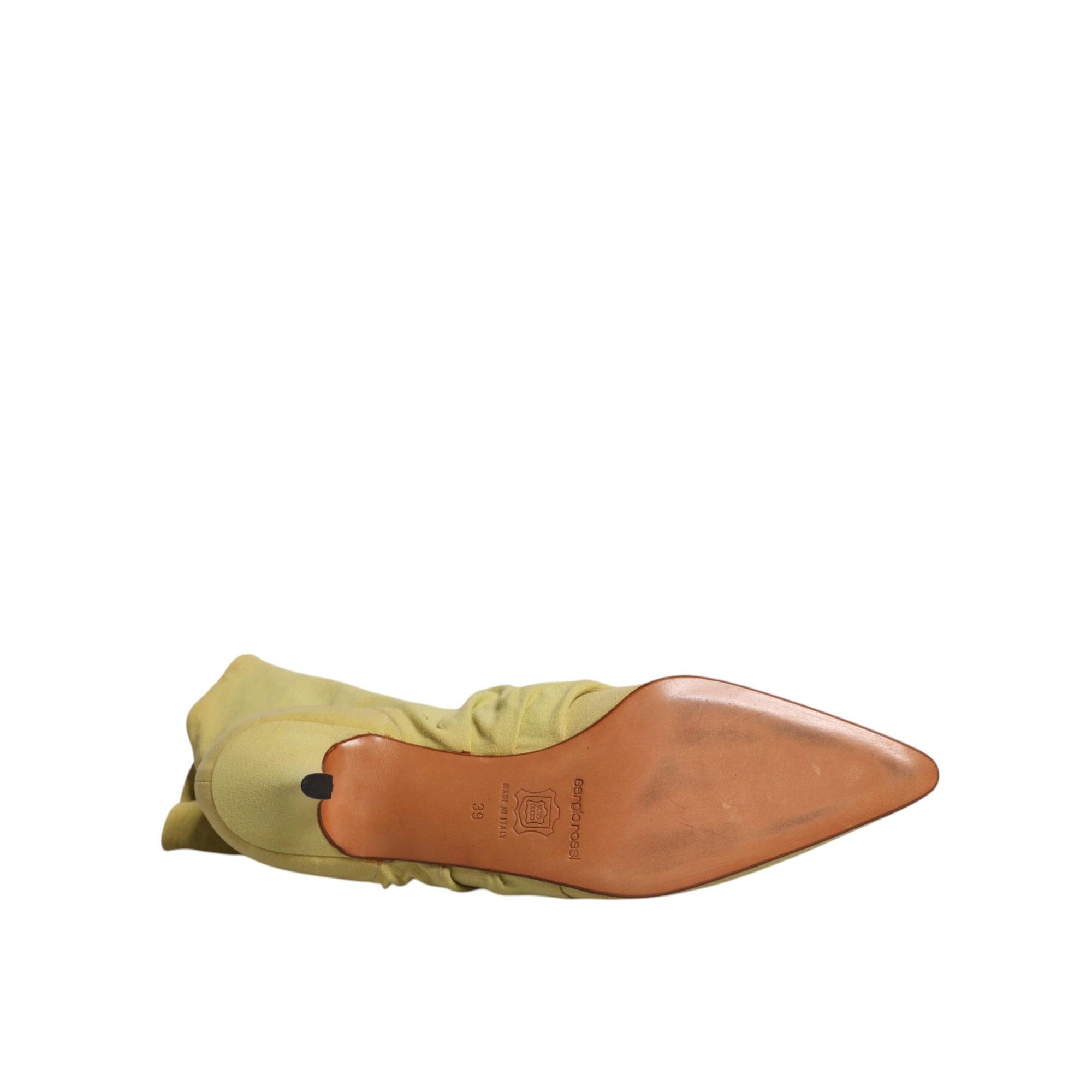 Dolce &amp; Gabbana Green Sock Style Heels Ankle Boots Shoes