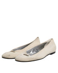 Dolce & Gabbana Beige Fabric Slip On Ballerina Flats Shoes