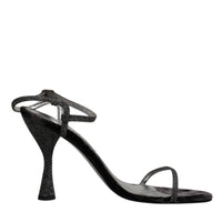 Dolce & Gabbana Black Ankle Strap High Heels Sandals Shoes