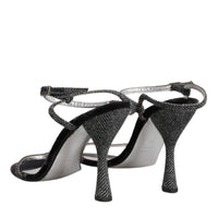 Dolce & Gabbana Black Ankle Strap High Heels Sandals Shoes