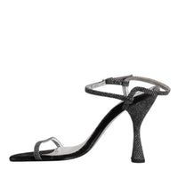 Dolce & Gabbana Black Ankle Strap High Heels Sandals Shoes