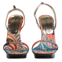 Dolce & Gabbana Multicolor Floral High Heels Sandals Shoes