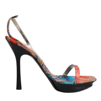 Dolce & Gabbana Multicolor Floral High Heels Sandals Shoes