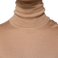 Dolce & Gabbana Brown Turtleneck Long Sleeve Pullover Sweater