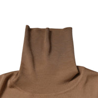 Dolce & Gabbana Brown Turtleneck Long Sleeve Pullover Sweater