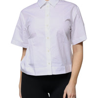 Dolce & Gabbana White Collared Short Sleeve Polo Shirt Top