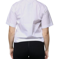 Dolce & Gabbana White Collared Short Sleeve Polo Shirt Top