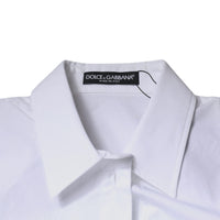 Dolce & Gabbana White Collared Short Sleeve Polo Shirt Top