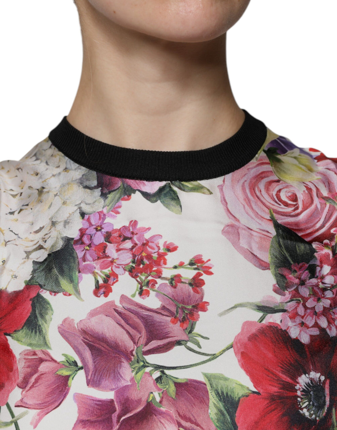 Dolce & Gabbana Multicolor Floral Silk Sleeveless Tank Blouse Top