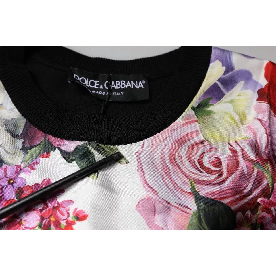 Dolce &amp; Gabbana Multicolor Floral Silk Sleeveless Tank Blouse Top