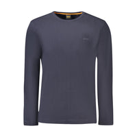 Hugo Boss Blue Cotton Men Sweater