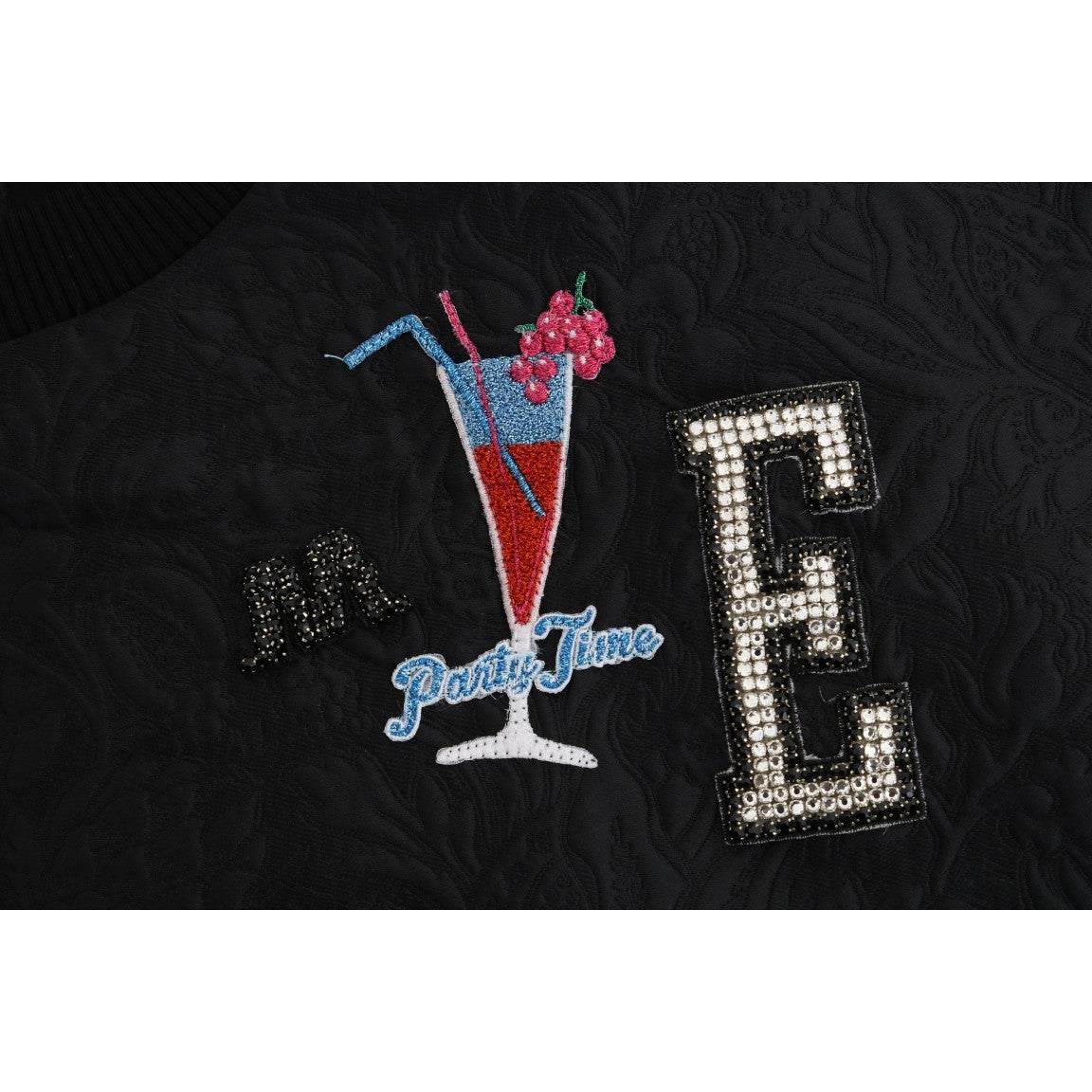 Dolce &amp; Gabbana Enchanted Crystal Embellished Black Sweater