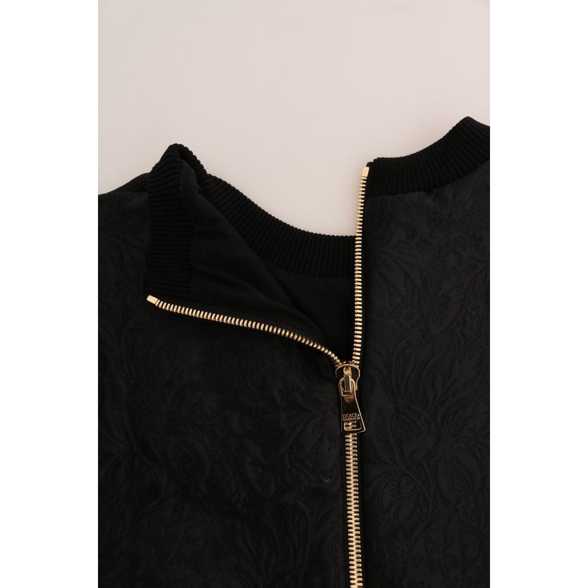 Dolce &amp; Gabbana Enchanted Crystal Embellished Black Sweater