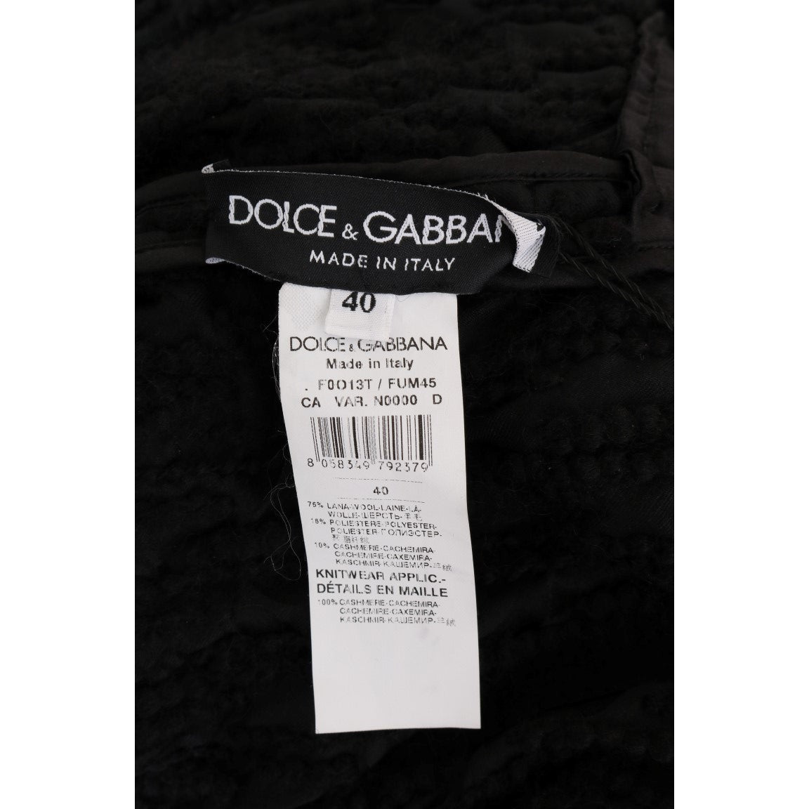 Dolce &amp; Gabbana Elegant Black Fringed Wool-Cashmere Sweater