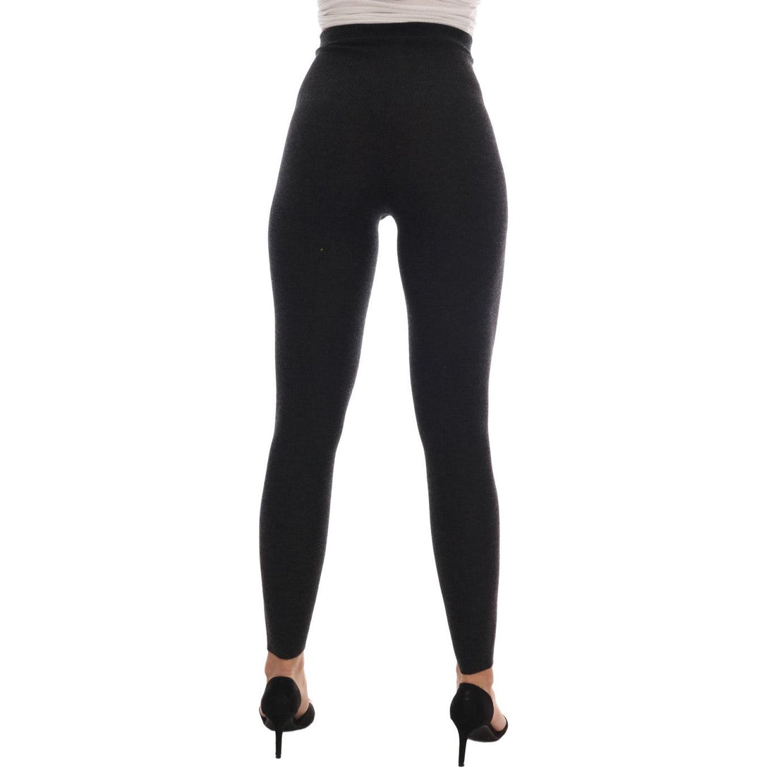 Dolce & Gabbana Elegant Gray Cashmere High Waist Pants