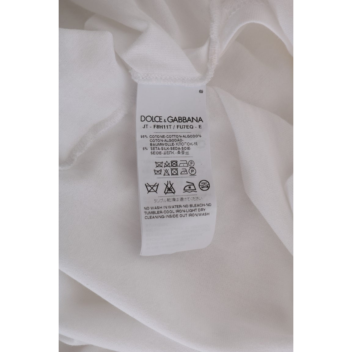Dolce &amp; Gabbana Elegant White Wrap Blouse with Crystal Accents