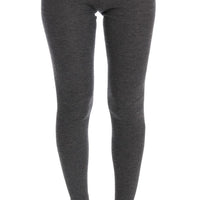 Dolce & Gabbana Chic Gray High Waist Cashmere Tights Pants