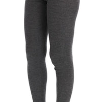 Dolce & Gabbana Chic Gray High Waist Cashmere Tights Pants