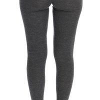 Dolce & Gabbana Chic Gray High Waist Cashmere Tights Pants