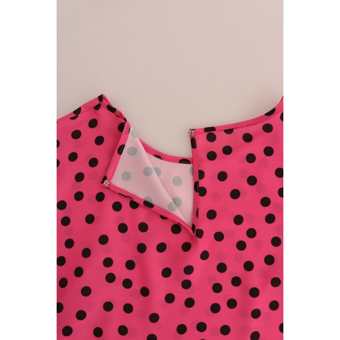 Dolce & Gabbana Chic Pink Polka Dotted Silk Blouse