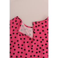 Dolce & Gabbana Chic Pink Polka Dotted Silk Blouse