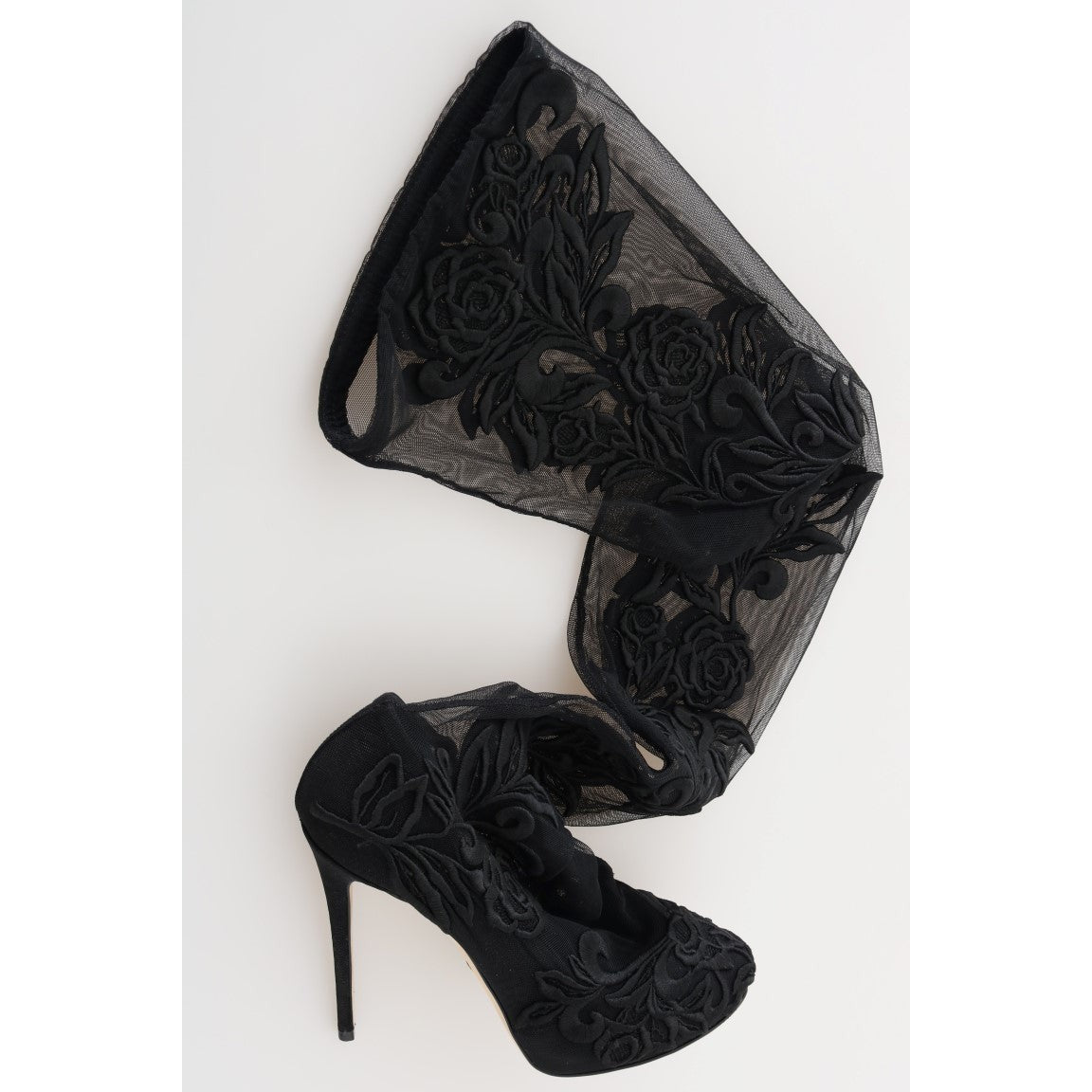 Dolce &amp; Gabbana Embroidered Floral Over-Knee Boots
