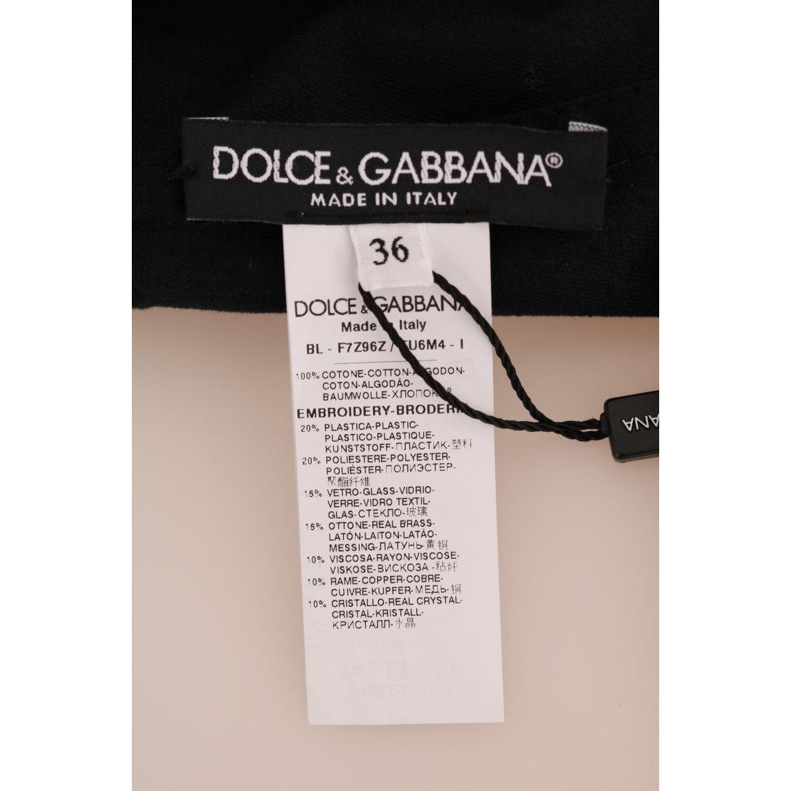 Dolce &amp; Gabbana Enchanted Blue Crystal Embroidered Coat