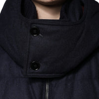 Dolce & Gabbana Black Nylon Hooded Puffer Men Coat Jacket