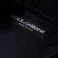 Dolce & Gabbana Black Nylon Hooded Puffer Men Coat Jacket