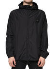 Dolce & Gabbana Black Polyester Hooded Men Full Zip Jacket