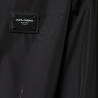 Dolce & Gabbana Black Polyester Hooded Men Full Zip Jacket