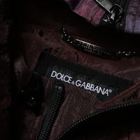 Dolce & Gabbana Purple Camouflage Hooded Men Blouson Jacket