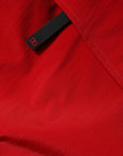 Dolce & Gabbana Red Nylon Hooded Men Full Zip Parka Jacket