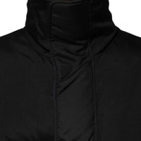 Dolce & Gabbana Black Nylon Puffer Men Full Zip Jacket