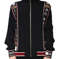 Dolce & Gabbana Black DG King Full Zip Sweatshirt Sweater